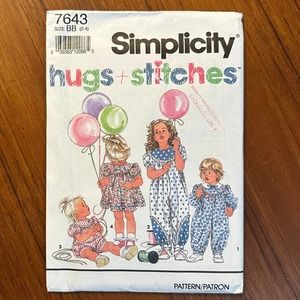 UNCUT Simplicity 7643 Toddlers' Jumpsuit Dress